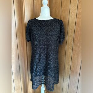 Lulus Woman’s Always For You Black Puff Sleeve Mini Dress